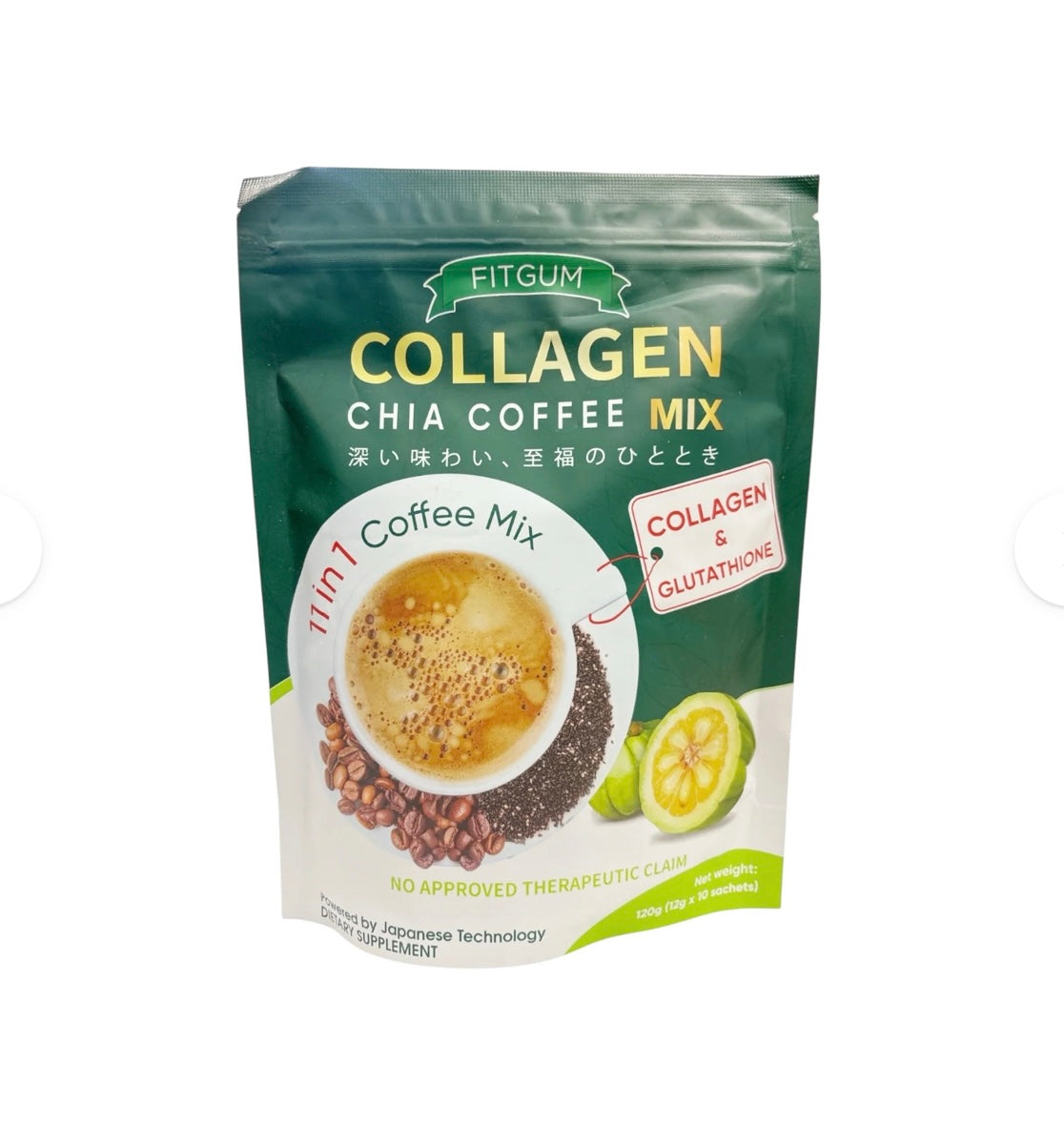FITGUM Collagen Chia Coffee Mix (10Sachets)