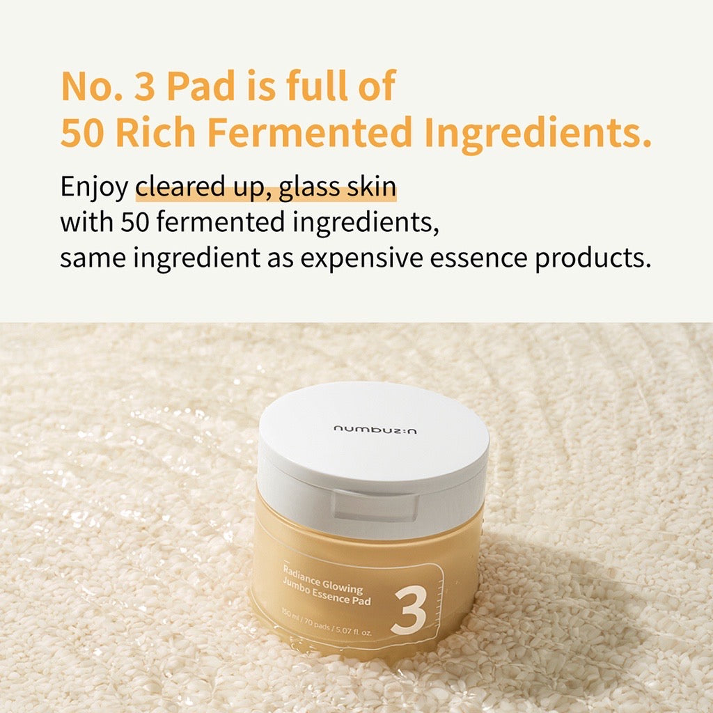 Numbuzin No.3 Randiance Glowing Jumbo Essence Pad (190ml)