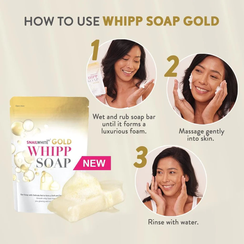 Snail White Whipp Soap Gold (100gm)