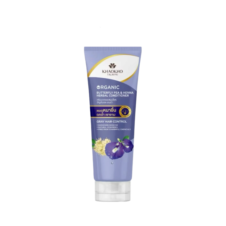 Khaokho Talaypu Butterfly Pea and Henna Shampoo (Gray Hair Control)