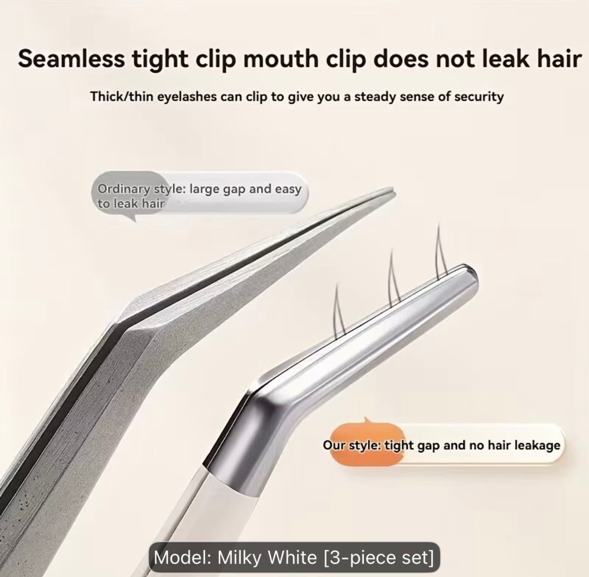 Beauty Eyelash Tweezer Set (3pc)