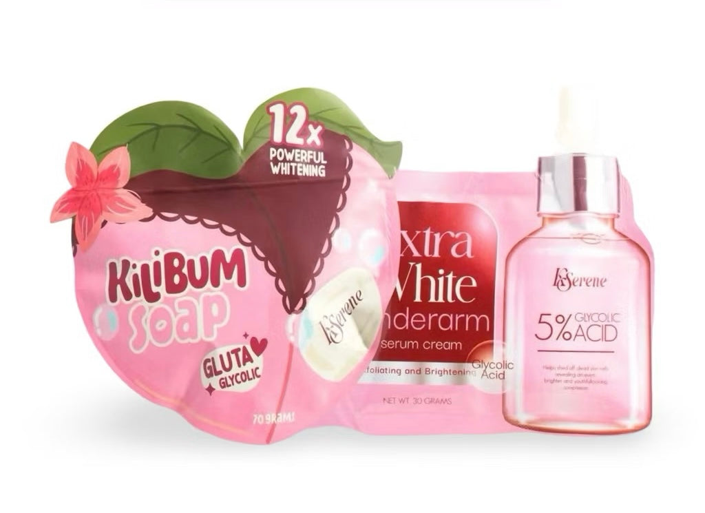 KSerene Kilibum Soap + Extra White Underarm Serum Cream Duo Set