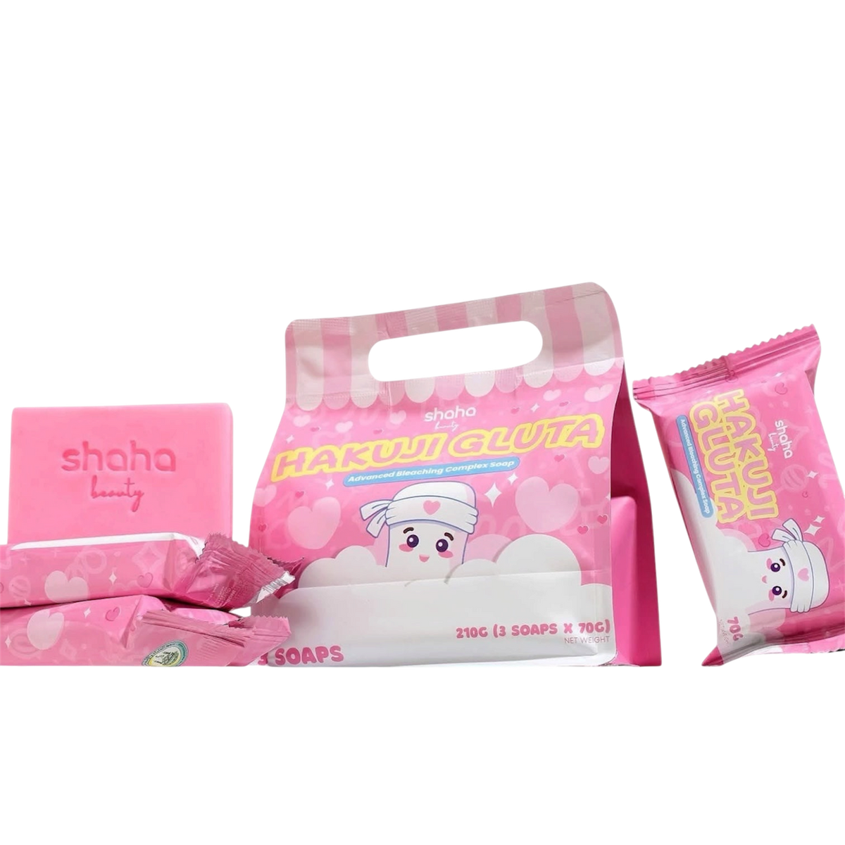 Shaha Beauty Hakuji Gluta Soap (70gmx3pcs)