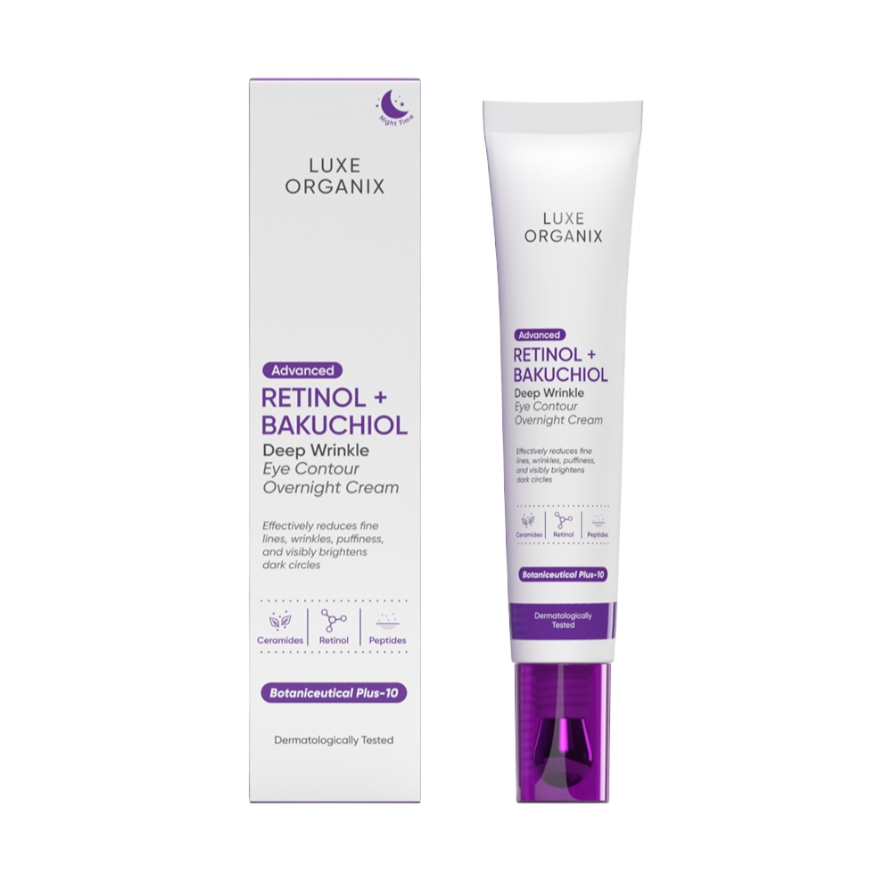 Luxe Organix Retinol + Bakuchiol Overnight Eye Cream (12gm)