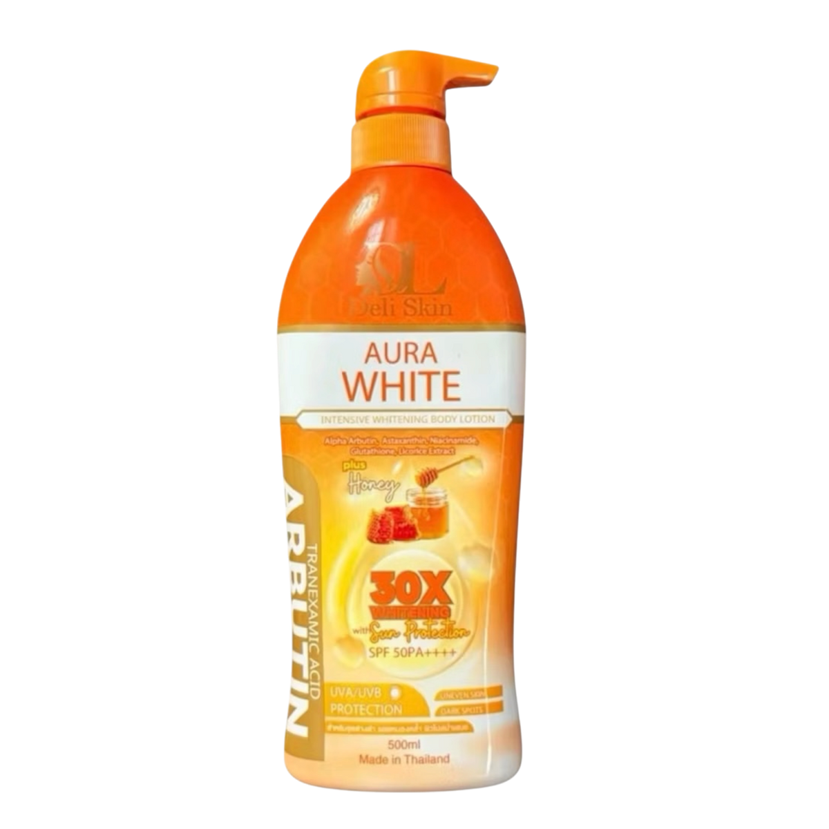 Deli Skin Aura White Intensive Whitening Body Lotion (500ml)