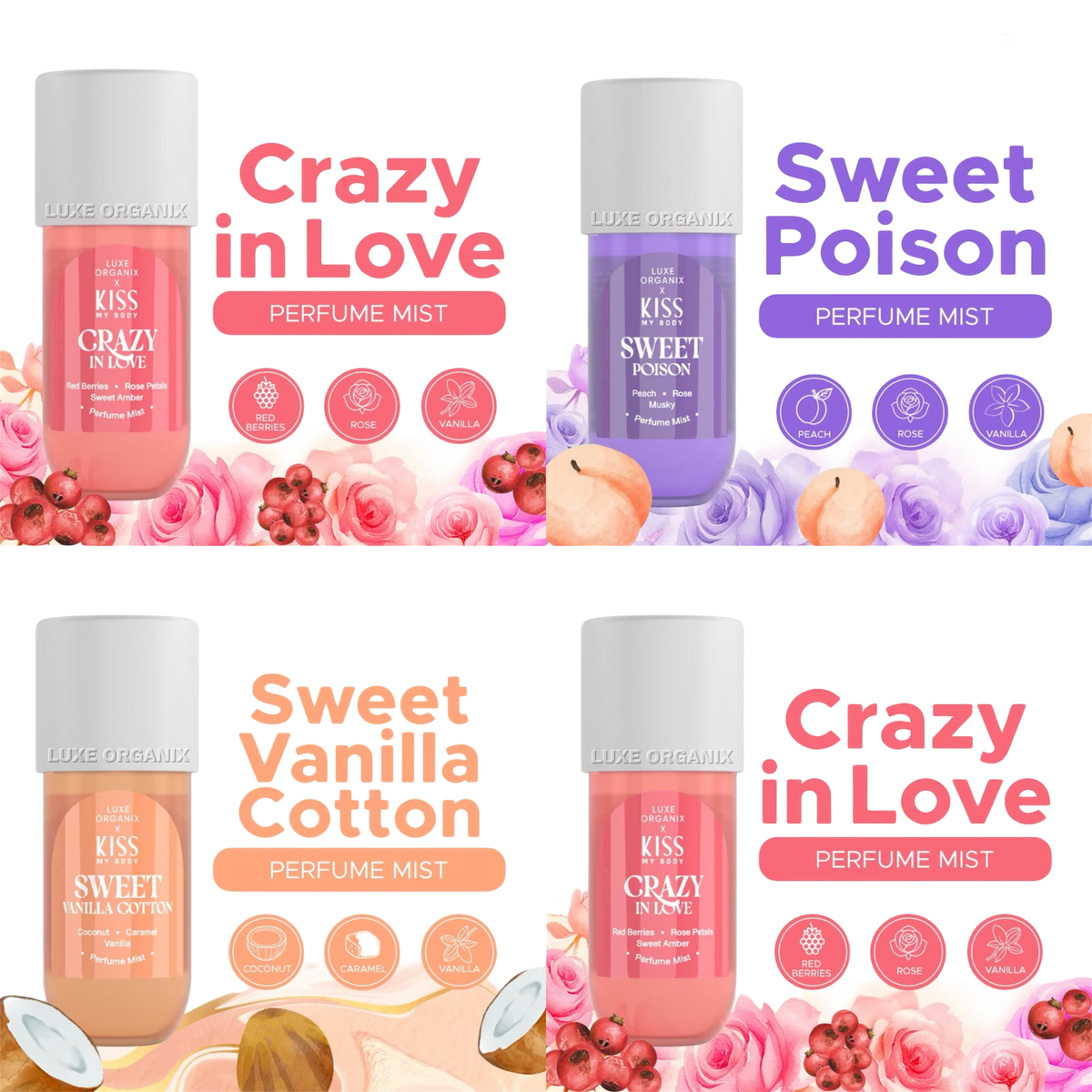 Luxe Organix Kiss My Body Perfume Mist (88ml)