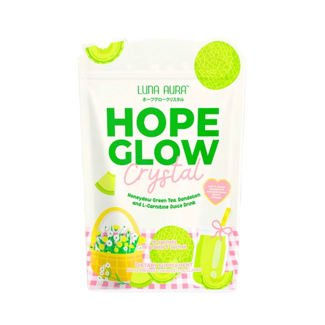 Luna Aura Hope Glow Honey Dew Green Tea, Dandaleon and L-Carnitine Juice Drink