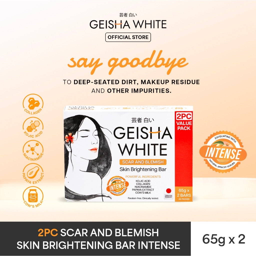 Geisha Intense Scar & Blemish Skin Lightening Bar (65gmx2)