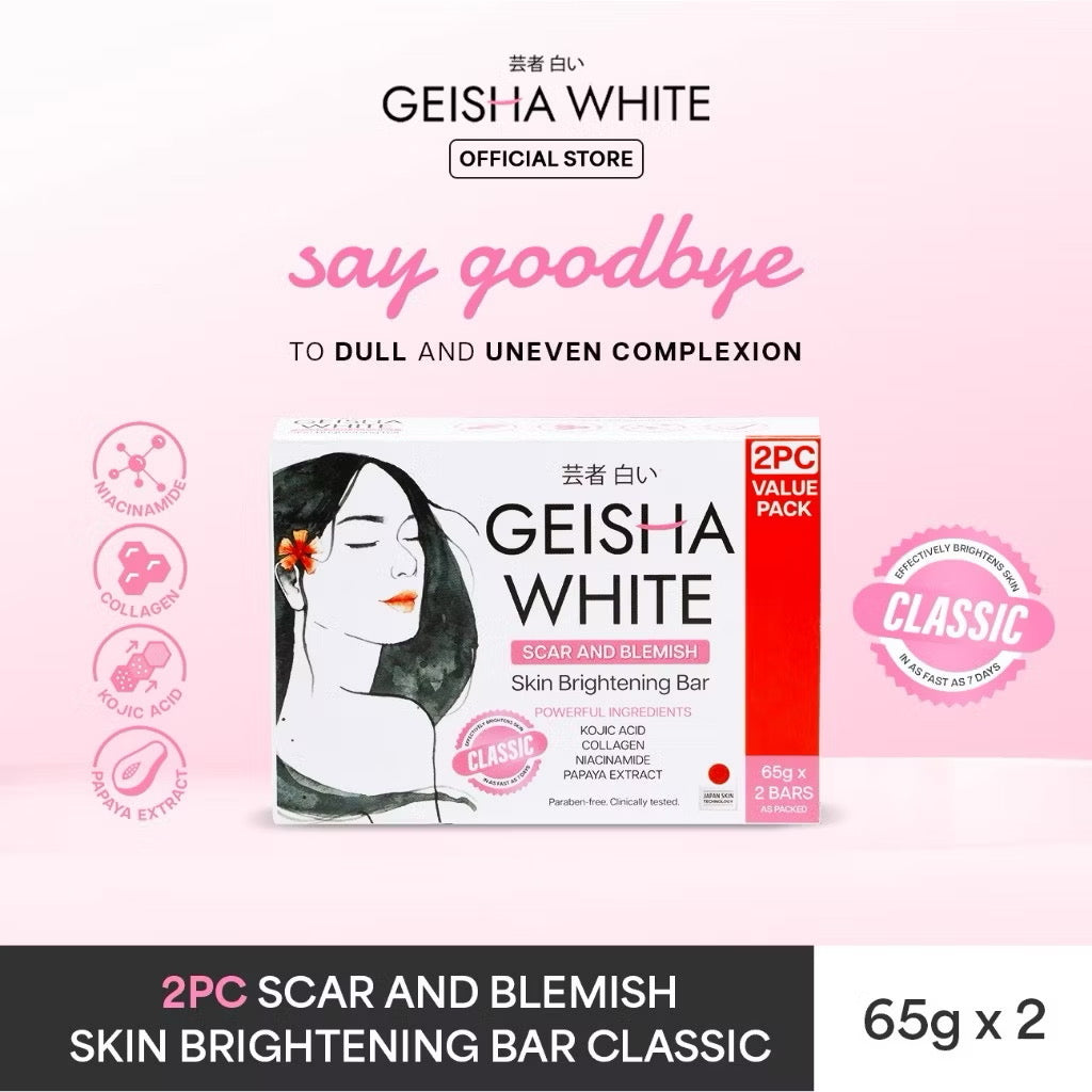 Geisha Classic Scar & Blemish Skin Lightening Bar (65gmx2)
