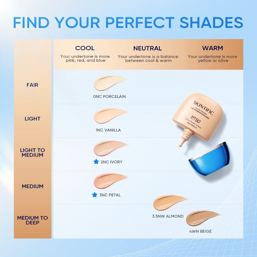 SKINTIFIC All Day Protect Tinted Serum Sunscreen SPF50+ PA++++