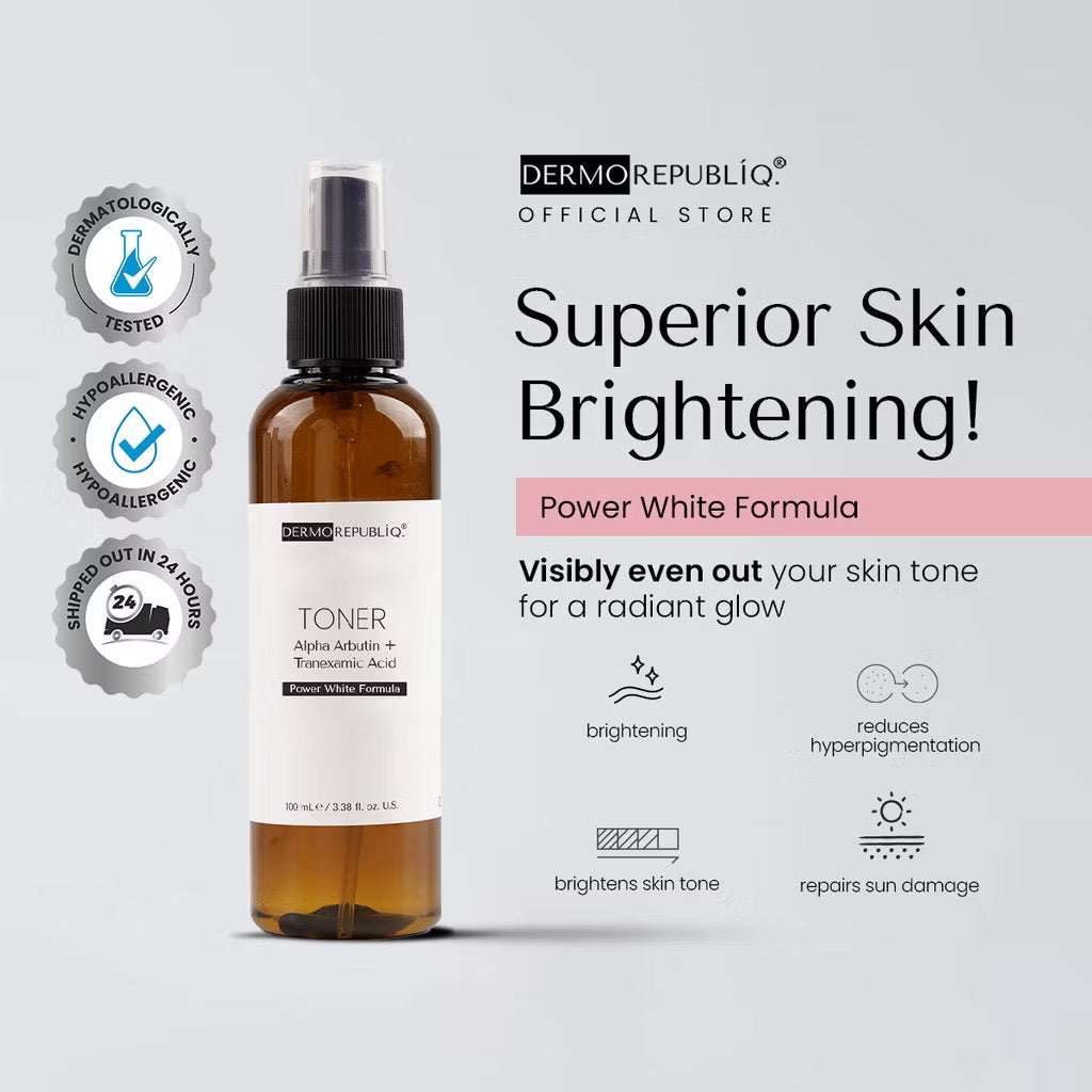 Dermorepubliq Alpha Arbutin + Tranexamic Acid Ultra Whitening Toner (100ml)