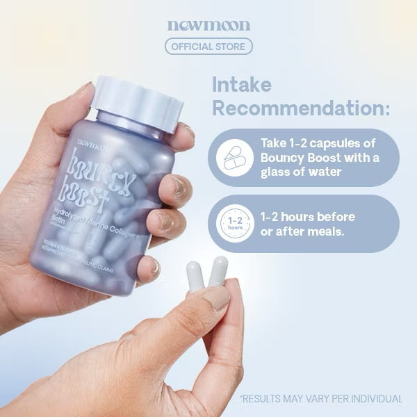 New Moon Bouncy Boost Collagen + Biotin 500mg (60caps)