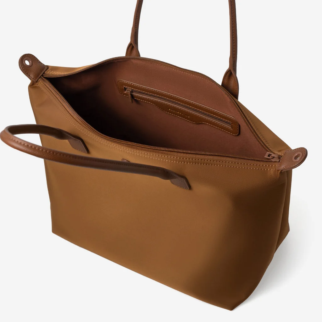 Christy Ng Dalton Nylon Tote Bag Coffee Brown Large