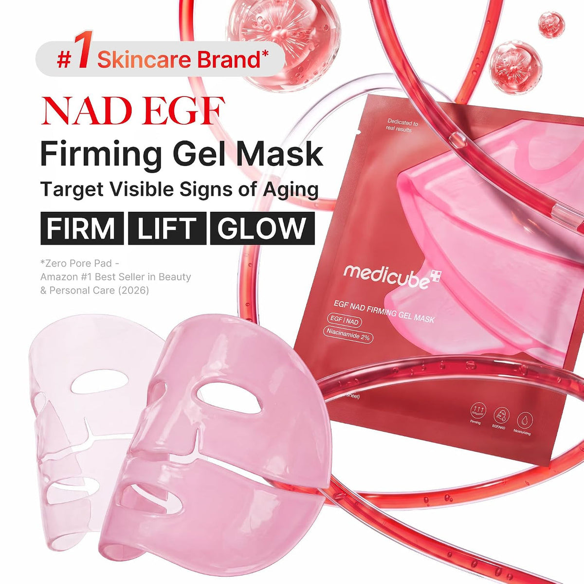 Medicube EGF NAD Firming Gel Mask (1pack/4 sheet masks)