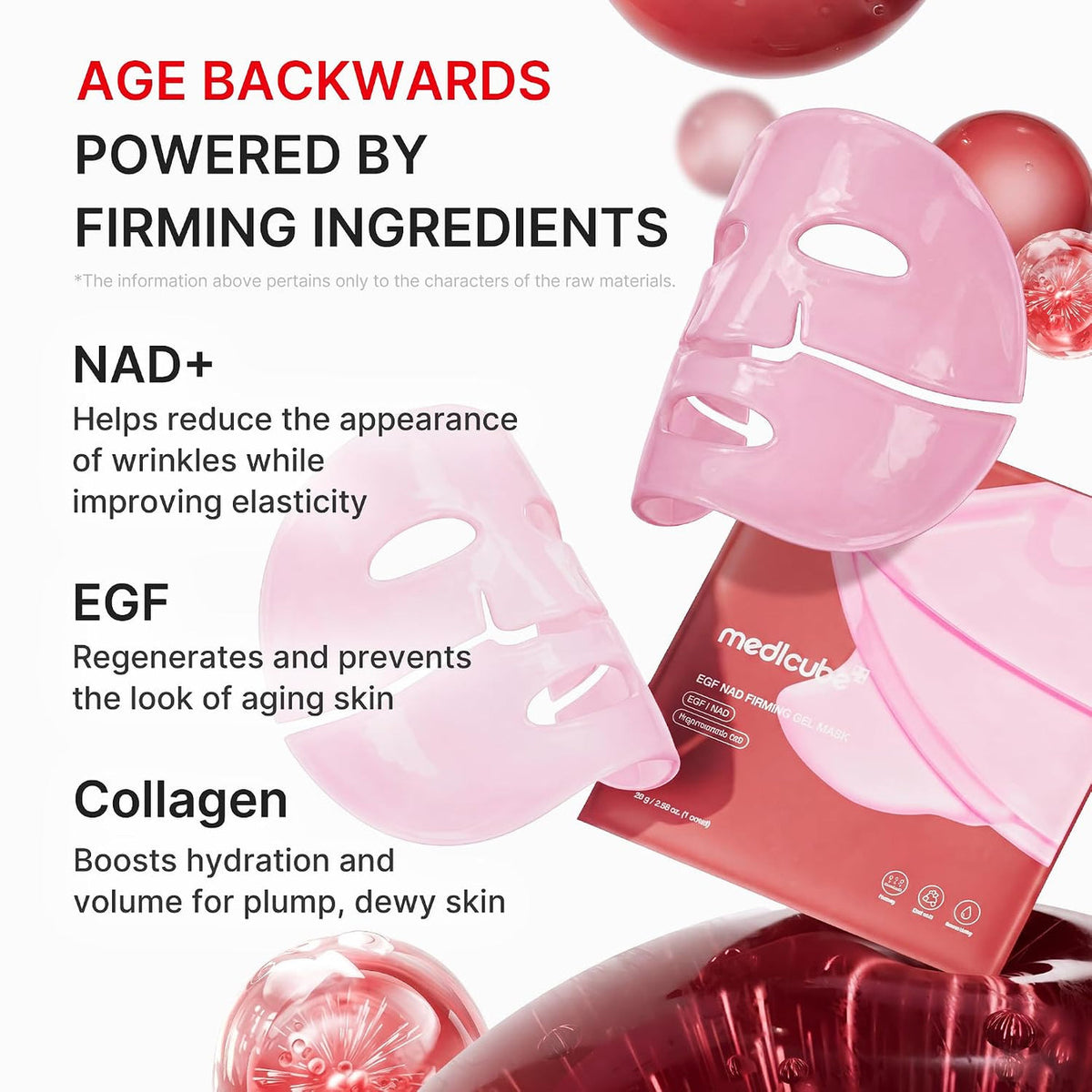 Medicube EGF NAD Firming Gel Mask (1pack/4 sheet masks)